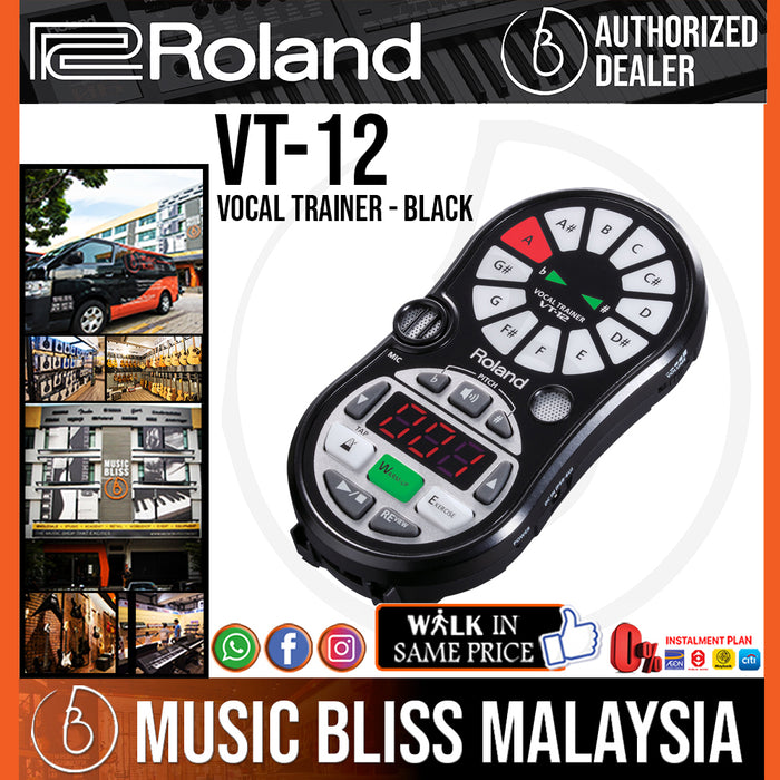 Roland VT-12 Vocal Trainer - Black - Music Bliss Malaysia