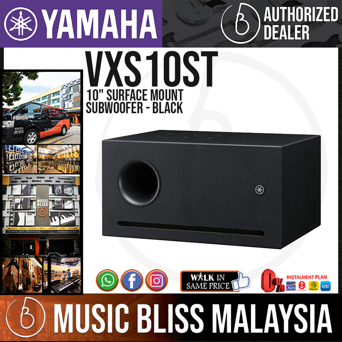 Yamaha VXS10ST VXS Series 10" Surface Mount Subwoofer- Black (VXS-10ST) - Music Bliss Malaysia