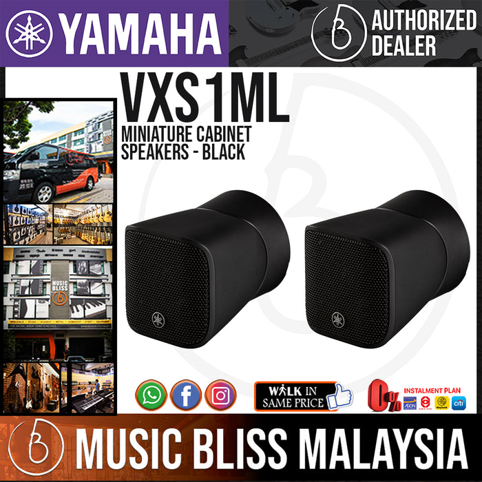 Yamaha VXS1MLB VXS Series Miniature Cabinet Speakers - Black Pair (VXS-1MLB) - Music Bliss Malaysia
