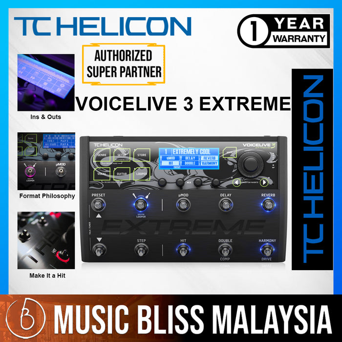 TC-Helicon VoiceLive 3 Extreme Vocal Effects Pedal - Music Bliss Malaysia