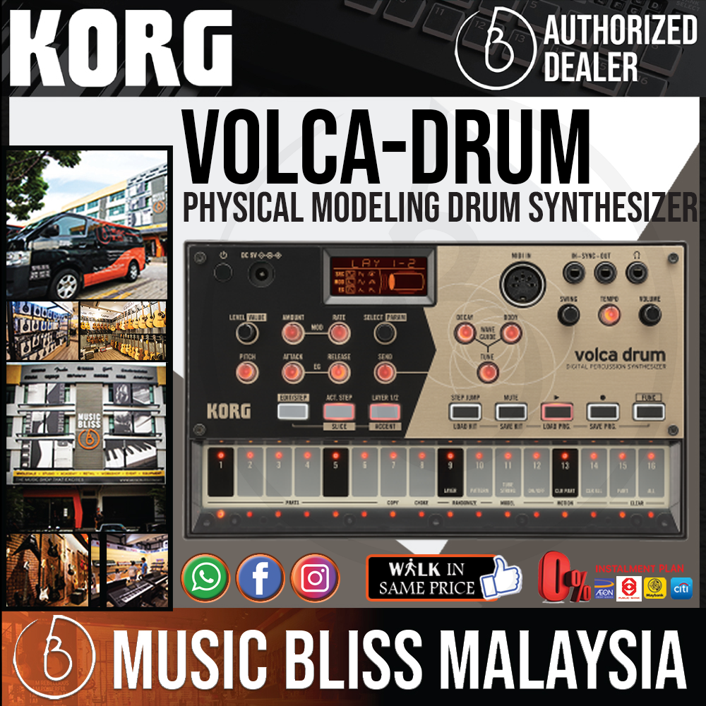 Korg volca drum physical deals modeling drum synthesizer