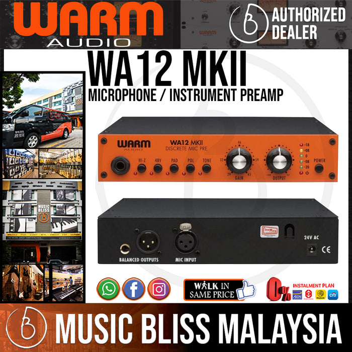 Warm Audio WA12 MKII Microphone / Instrument Preamp (WA-12) - Music Bliss Malaysia