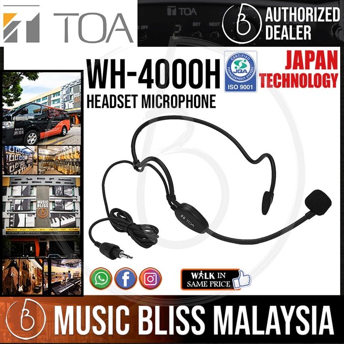 TOA WH-4000H Headset Microphone (WH4000H) - Music Bliss Malaysia