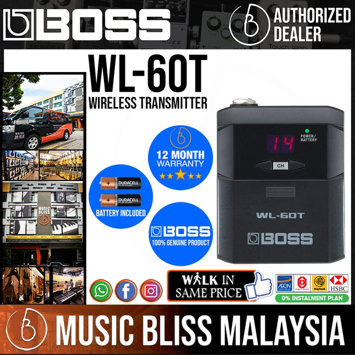 Boss WL-60T Wireless Transmitter for Guitar - Music Bliss Malaysia