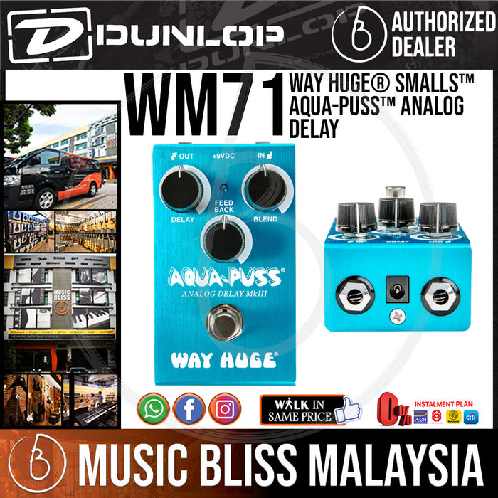 Jim Dunlop Way Huge WM71 Mini Aqua Puss Guitar Effects Pedal (WM-71 / WM 71) *Crazy Sales Promotion* - Music Bliss Malaysia