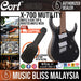 Cort X-700 Mutility Electric Guitar with Bag - Black Satin - Music Bliss Malaysia