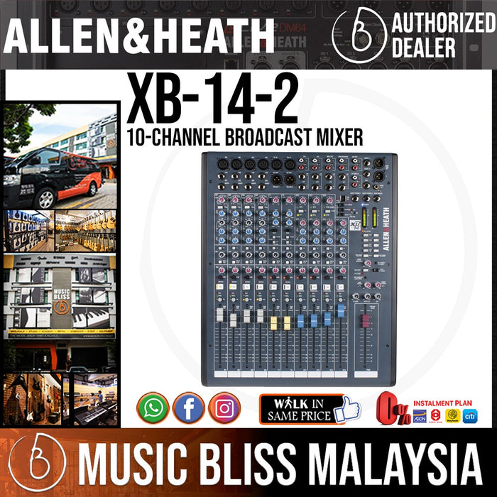 Allen & Heath XB-14-2 10-channel Broadcast Mixer - Music Bliss Malaysia