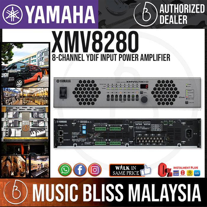 Yamaha XMV8280 8-Channel YDIF Input Power Amplifier (XMV-8280) - Music Bliss Malaysia