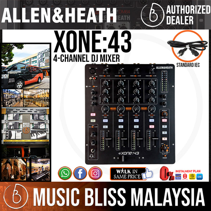 Allen & Heath Xone:43 4-Channel DJ Mixer (Xone43) - Music Bliss Malaysia