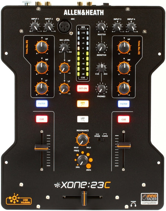 Allen & Heath Xone:23C 2-channel/4-deck DJ Mixer (Xone23C) - Music Bliss Malaysia