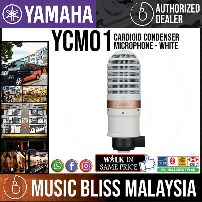 Yamaha YCM01 Condenser Microphone - White - Music Bliss Malaysia