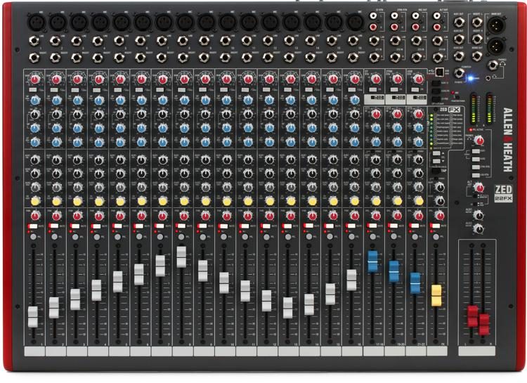 Allen & Heath ZED-22FX Mixer with USB and Effects (ZED22FX) - Music Bliss Malaysia