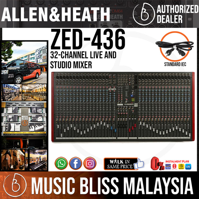 Allen & Heath ZED-436 Mixer with USB (ZED436) - Music Bliss Malaysia