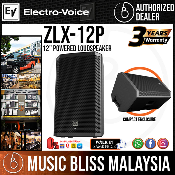 EV Electro-Voice ZLX-12P 1000W 12" Powered Loudspeaker (Electro Voice ZLX12P) *Crazy Sales Promotion* - Music Bliss Malaysia