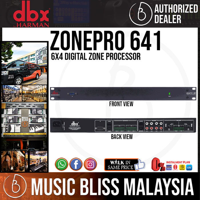 dbx ZonePro 641 6x4 Digital Zone Processor *Everyday Low Prices Promotion* - Music Bliss Malaysia