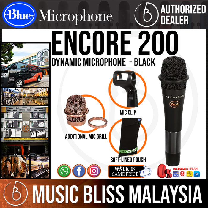 Blue Microphones enCORE 200 Dynamic Microphone (Black) - Music Bliss Malaysia