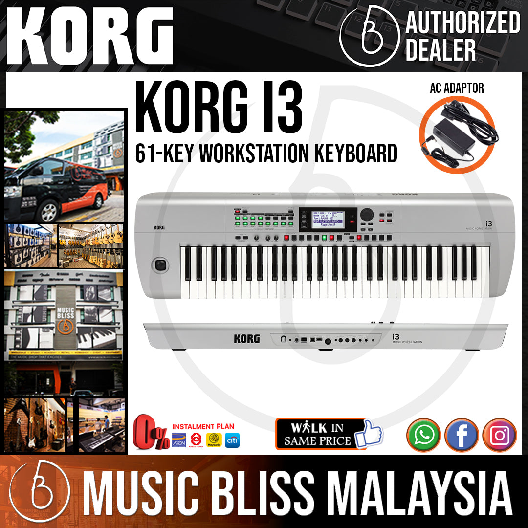 Buy Korg i3 61-Key Music Workstation Matte Silver