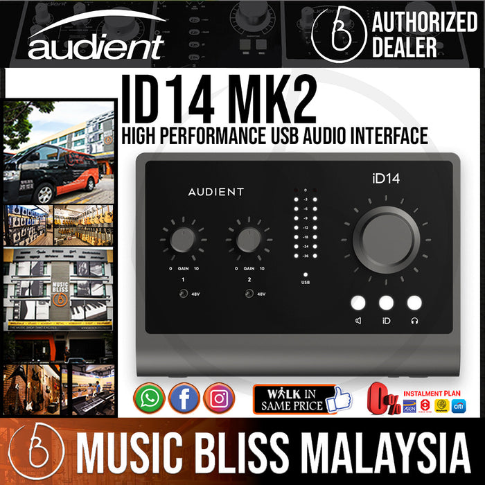 Audient iD14mkII USB-C Audio Interface - Music Bliss Malaysia