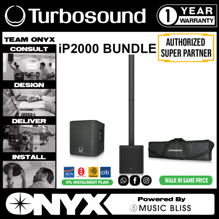 Turbosound iP2000 Bundle with Transport Bag and Protective Cover (iP-2000 / iP 2000) - Music Bliss Malaysia