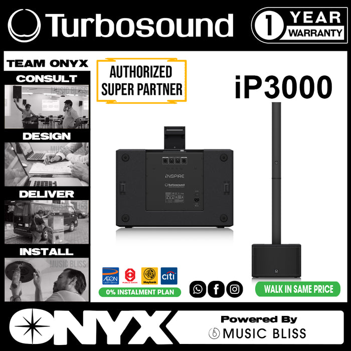 Turbosound iNSPIRE iP3000 2000W 3-channel Portable Column PA System (iP-3000 / iP 3000) - Music Bliss Malaysia