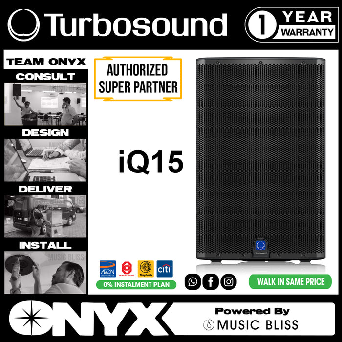 Turbosound iQ15 2500-Watt 15" Powered Speaker (iQ-15 / iQ 15) - Music Bliss Malaysia
