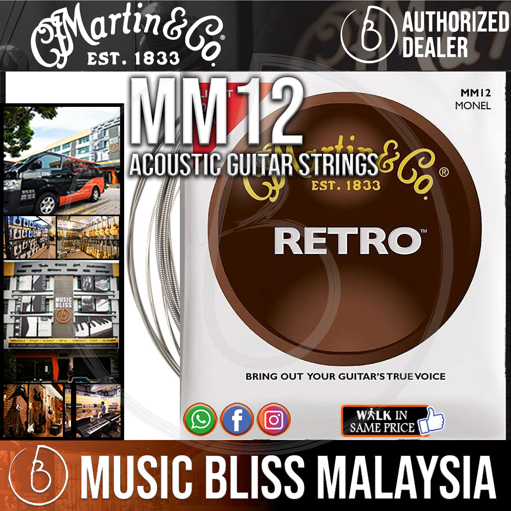 Martin MM12 Retro Acoustic Guitar Strings .012 .054 Light