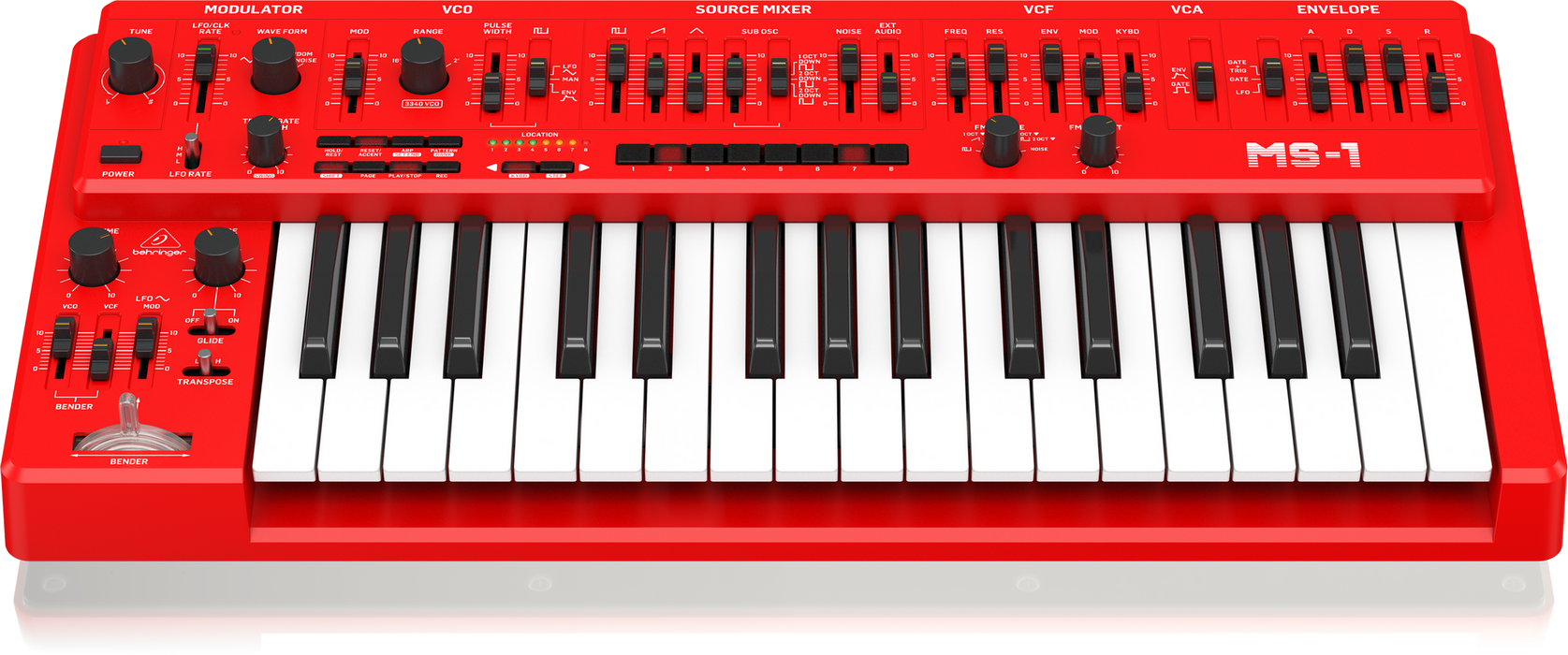 Behringer MS-1-RD Analog Synthesizer with Handgrip - Red - Music Bliss Malaysia