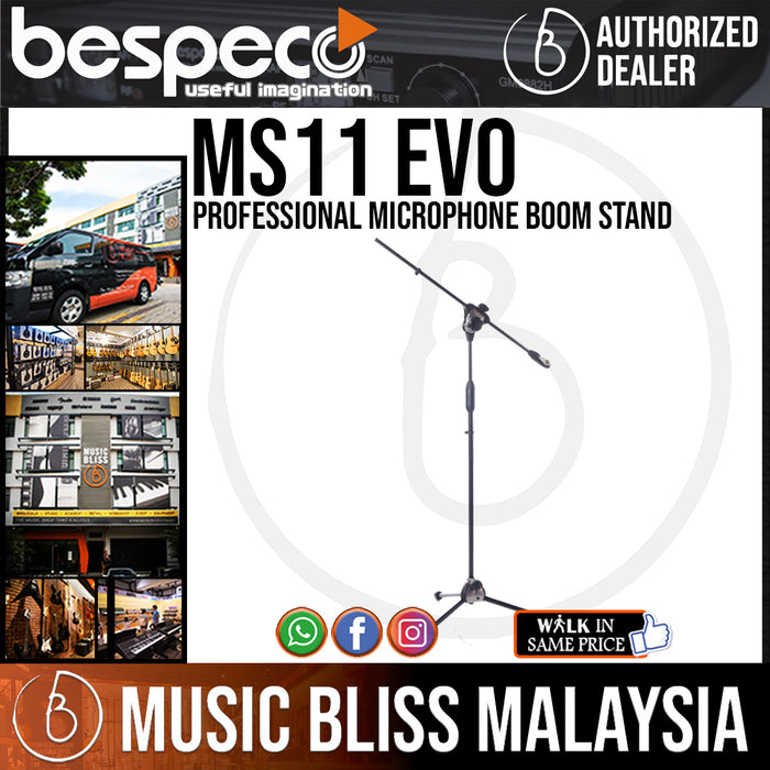 Bespeco MS11 EVO Professional Microphone Boom Stand (MS-11) - Music Bliss Malaysia
