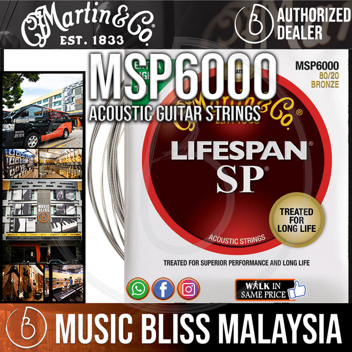 Martin MSP6000 SP Lifespan 80/20 Bronze Extra Light 010 - 047 - Music Bliss Malaysia