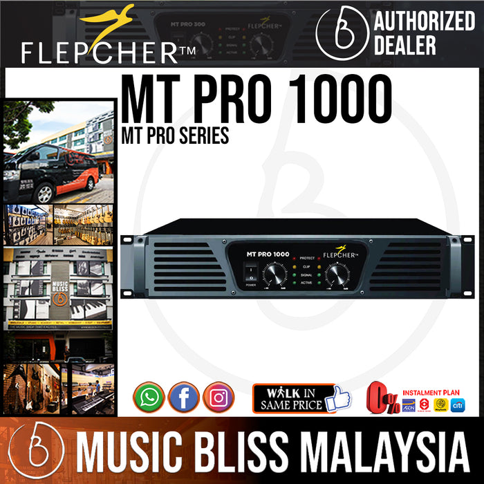 Flepcher MT-PRO 1000 Power Amplifier (MTPRO1000 / MT PRO 1000) - Music Bliss Malaysia