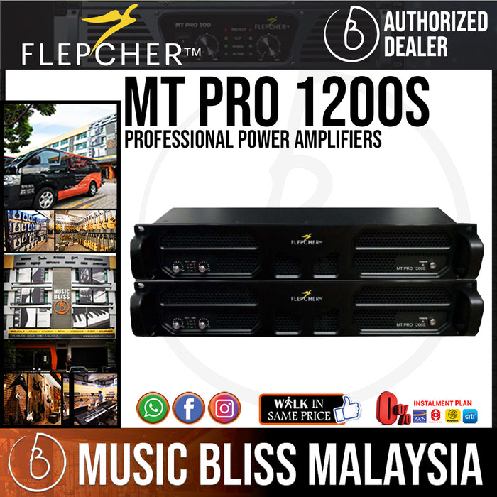 Flepcher MT-PRO 1200S Power Amplifier (MTPRO1200S / MT PRO 1200S) - Music Bliss Malaysia