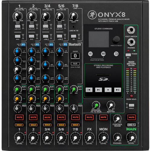 Mackie Onyx8 8-channel Analog Mixer with Multi-Track USB - Music Bliss Malaysia