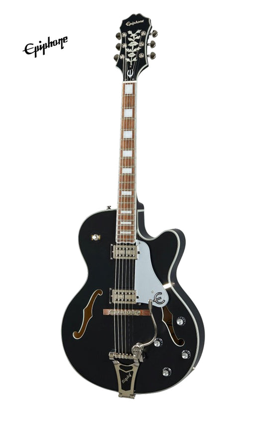Epiphone Emperor Swingster Hollowbody Electric Guitar - Black Aged Gloss - Music Bliss Malaysia