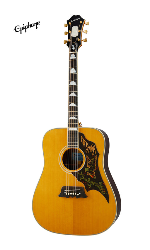 Epiphone Masterbilt Excellente Acoustic-Electric Guitar - Antique Natural Aged Gloss - Music Bliss Malaysia