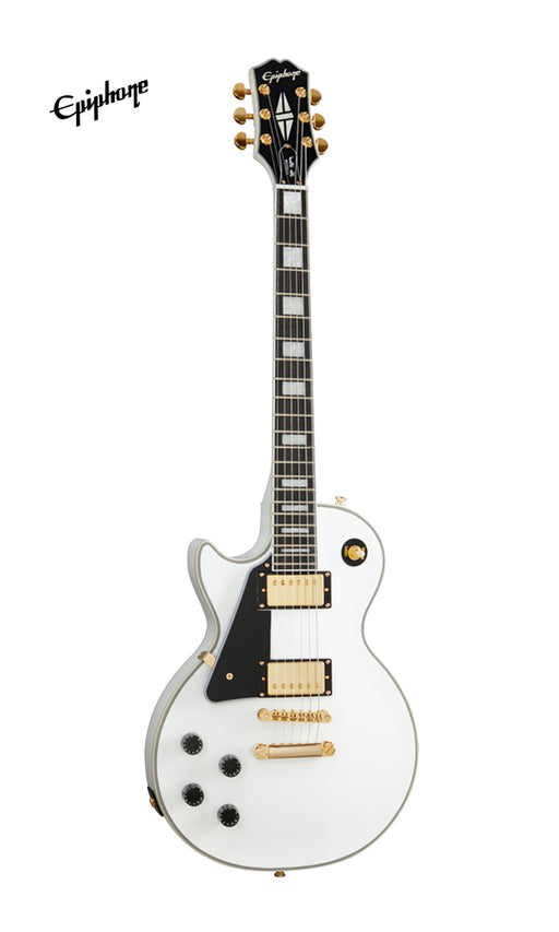 Epiphone Les Paul Custom Left-Handed Electric Guitar - Alpine White - Music Bliss Malaysia