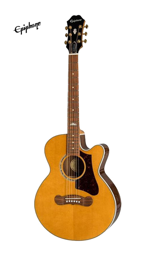 Epiphone J-200 EC Studio Parlor Acoustic-Electric Guitar - Vintage Natural - Music Bliss Malaysia