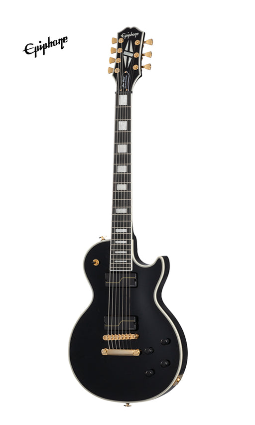 Epiphone Matt Heafy Les Paul Custom Origins 7-String Electric Guitar, Case Included - Ebony - Music Bliss Malaysia