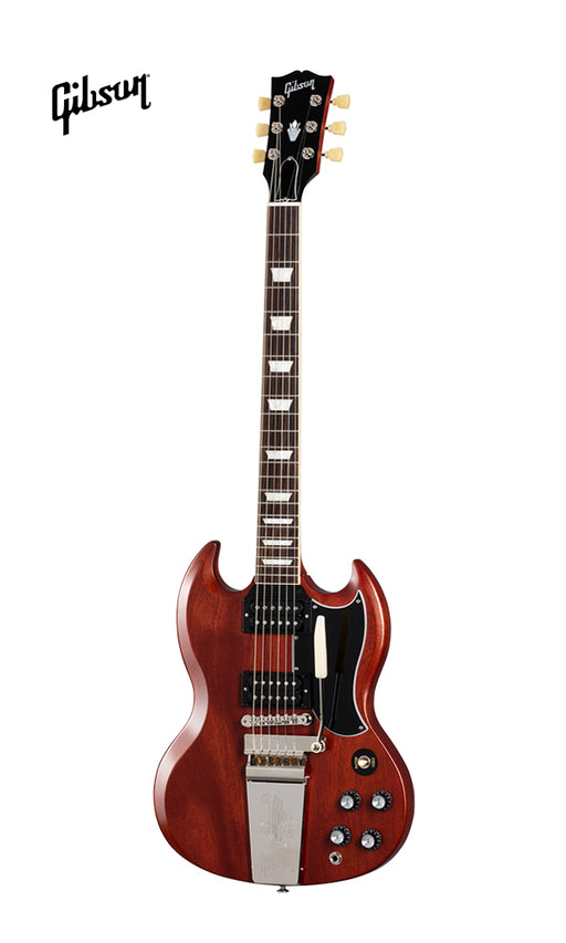 GIBSON SG STANDARD '61 FADED MAESTRO VIBROLA ELECTRIC GUITAR - VINTAGE CHERRY SATIN - Music Bliss Malaysia