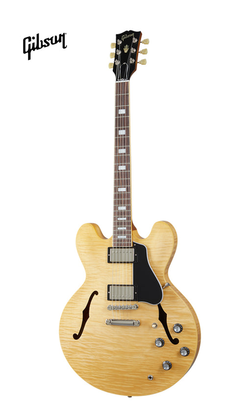 GIBSON ES-335 FIGURED SEMI-HOLLOWBODY ELECTRIC GUITAR - ANTIQUE NATURAL - Music Bliss Malaysia