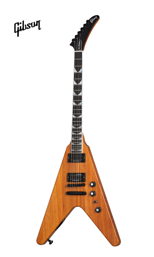 GIBSON DAVE MUSTAINE FLYING V EXP ELECTRIC GUITAR - ANTIQUE NATURAL - Music Bliss Malaysia