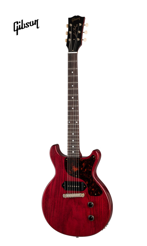 GIBSON 1958 LES PAUL JUNIOR DOUBLE CUT REISSUE VOS ELECTRIC GUITAR - CHERRY RED - Music Bliss Malaysia