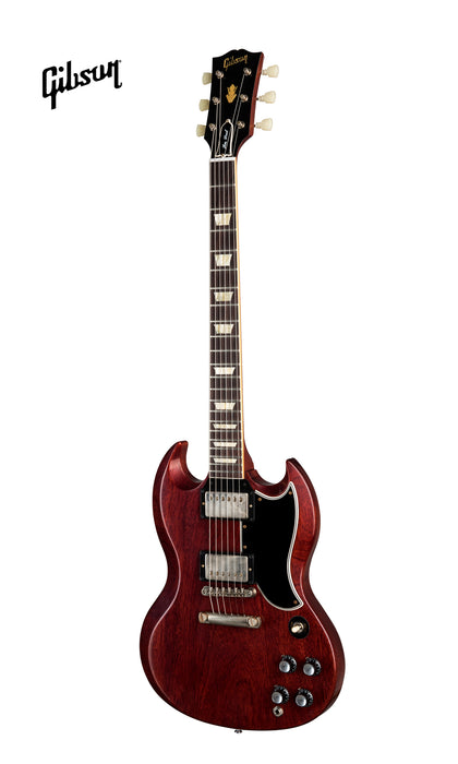 GIBSON 1961 LES PAUL SG STANDARD REISSUE STOPBAR VOS ELECTRIC GUITAR - CHERRY RED - Music Bliss Malaysia