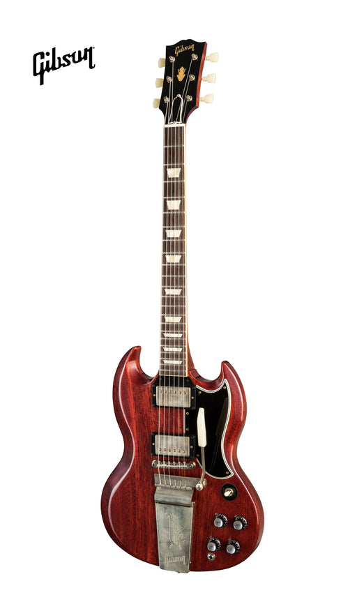 GIBSON 1964 SG STANDARD REISSUE WITH MAESTRO VIBROLA VOS ELECTRIC GUITAR - CHERRY RED - Music Bliss Malaysia