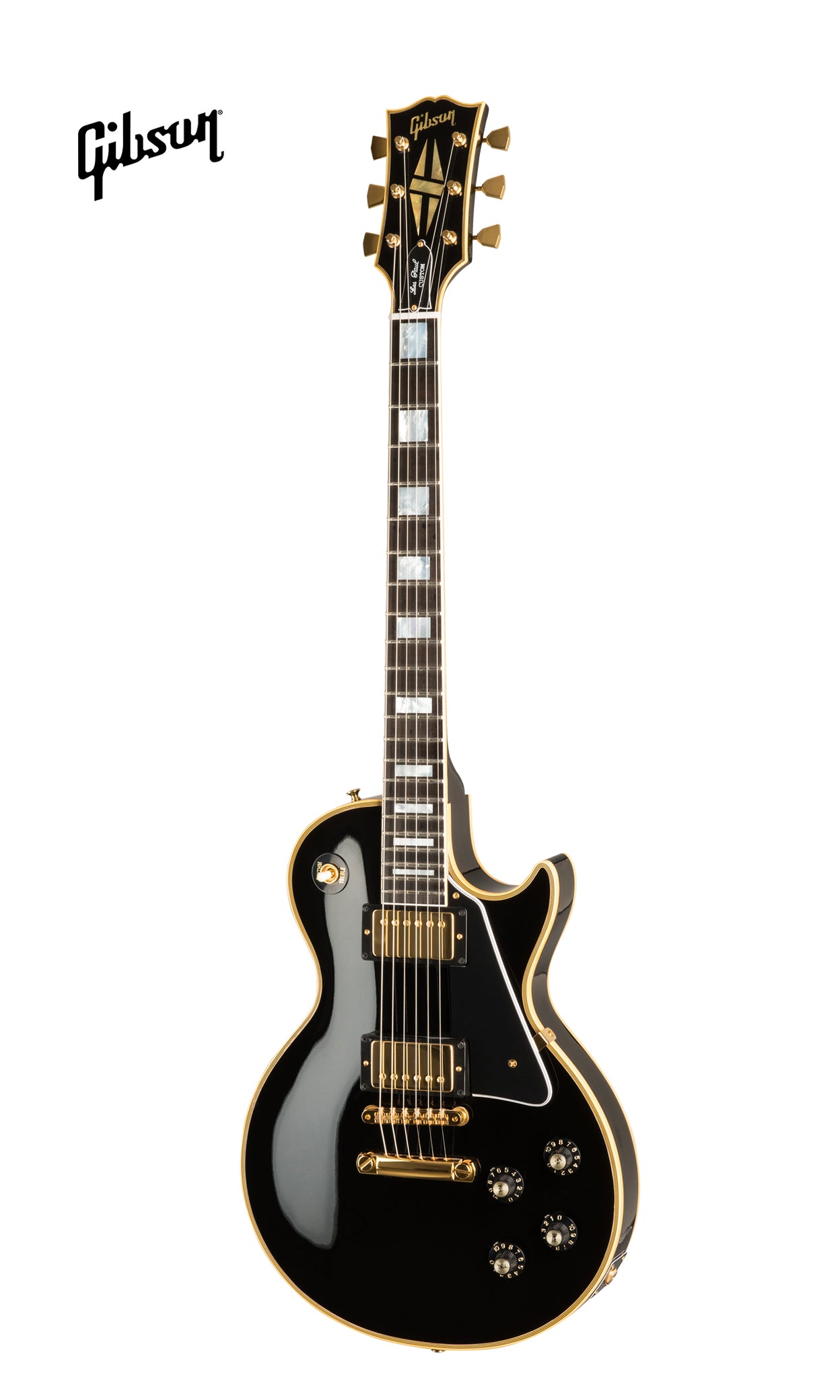 GIBSON 1968 LES PAUL CUSTOM REISSUE ELECTRIC GUITAR - EBONY | Music ...