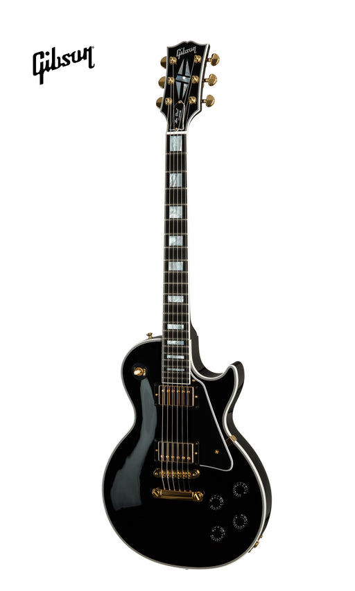 GIBSON LES PAUL CUSTOM ELECTRIC GUITAR WITH EBONY FINGERBOARD - EBONY - Music Bliss Malaysia