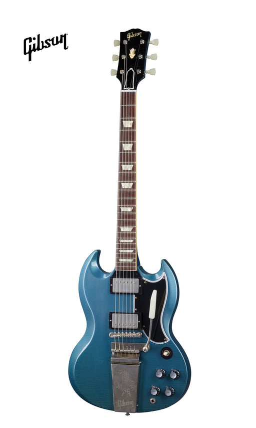 GIBSON 1964 SG STANDARD REISSUE W/ MAESTRO ULTRA LIGHT AGED ELECTRIC GUITAR - PELHAM BLUE - Music Bliss Malaysia