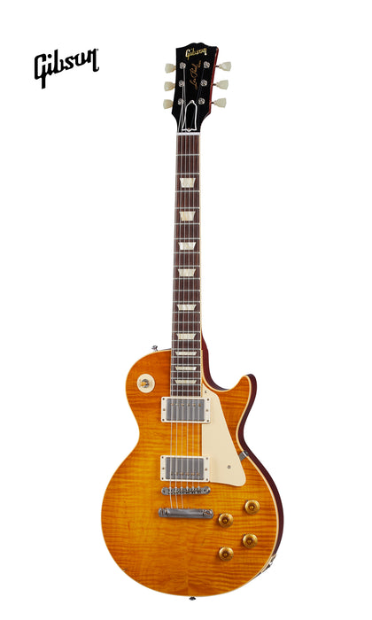 GIBSON 1959 LES PAUL STANDARD REISSUE LIGHT AGED ELECTRIC GUITAR - DIRTY LEMON - Music Bliss Malaysia