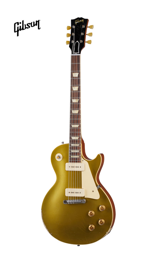 GIBSON 1954 LES PAUL GOLDTOP REISSUE HEAVY AGED ELECTRIC GUITAR - DOUBLE GOLD - Music Bliss Malaysia