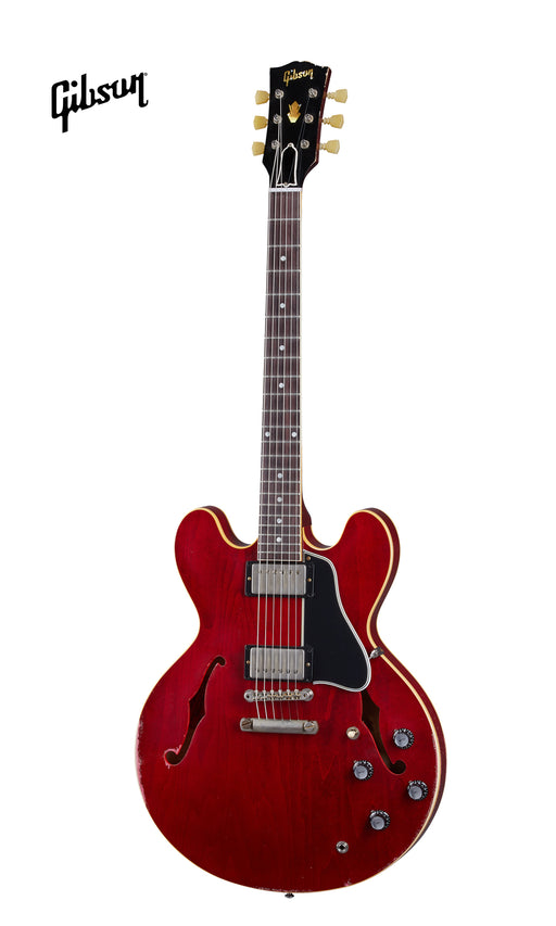 GIBSON 1961 ES-335 REISSUE HEAVY AGED SEMI-HOLLOWBODY ELECTRIC GUITAR - 60S CHERRY - Music Bliss Malaysia