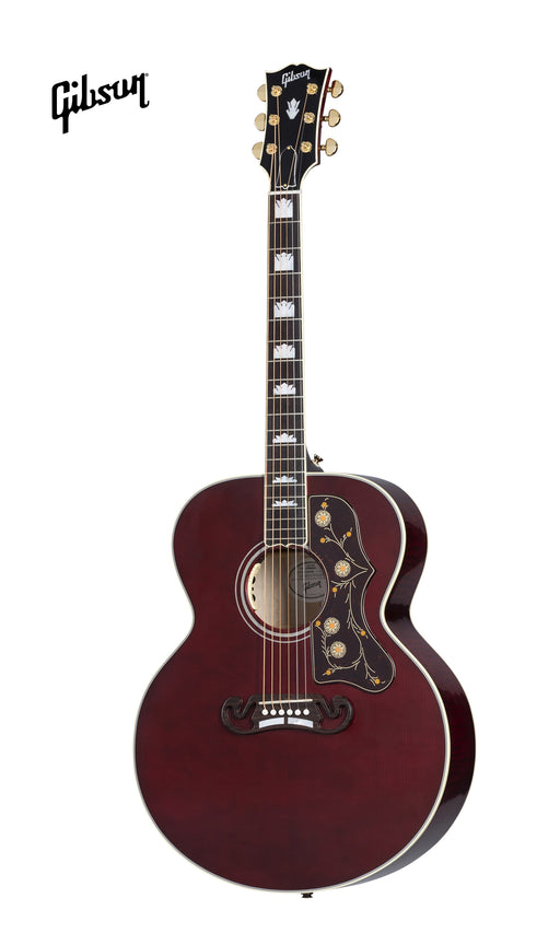 GIBSON SJ-200 STANDARD MAPLE ACOUSTIC-ELECTRIC GUITAR - WINE RED - Music Bliss Malaysia